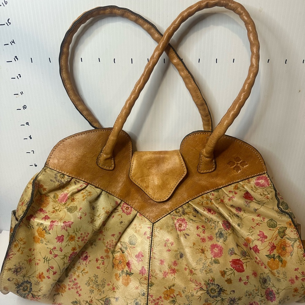 Patricia Nash Floral Tan Shoulder Bag